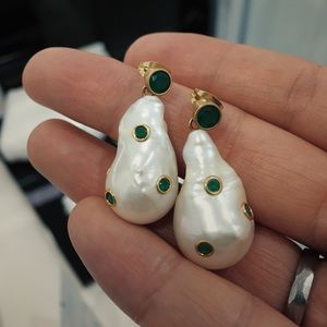 COPY - Authentic old Celine baroque pearl earrings